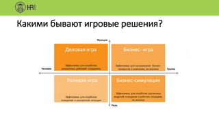 Какими бывают игровые решения?
 