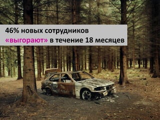 13
46% новых сотрудников
«выгорают» в течение 18 месяцев
 