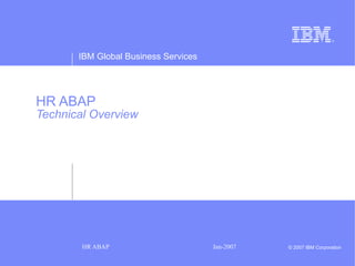 HR ABAP   Technical Overview 