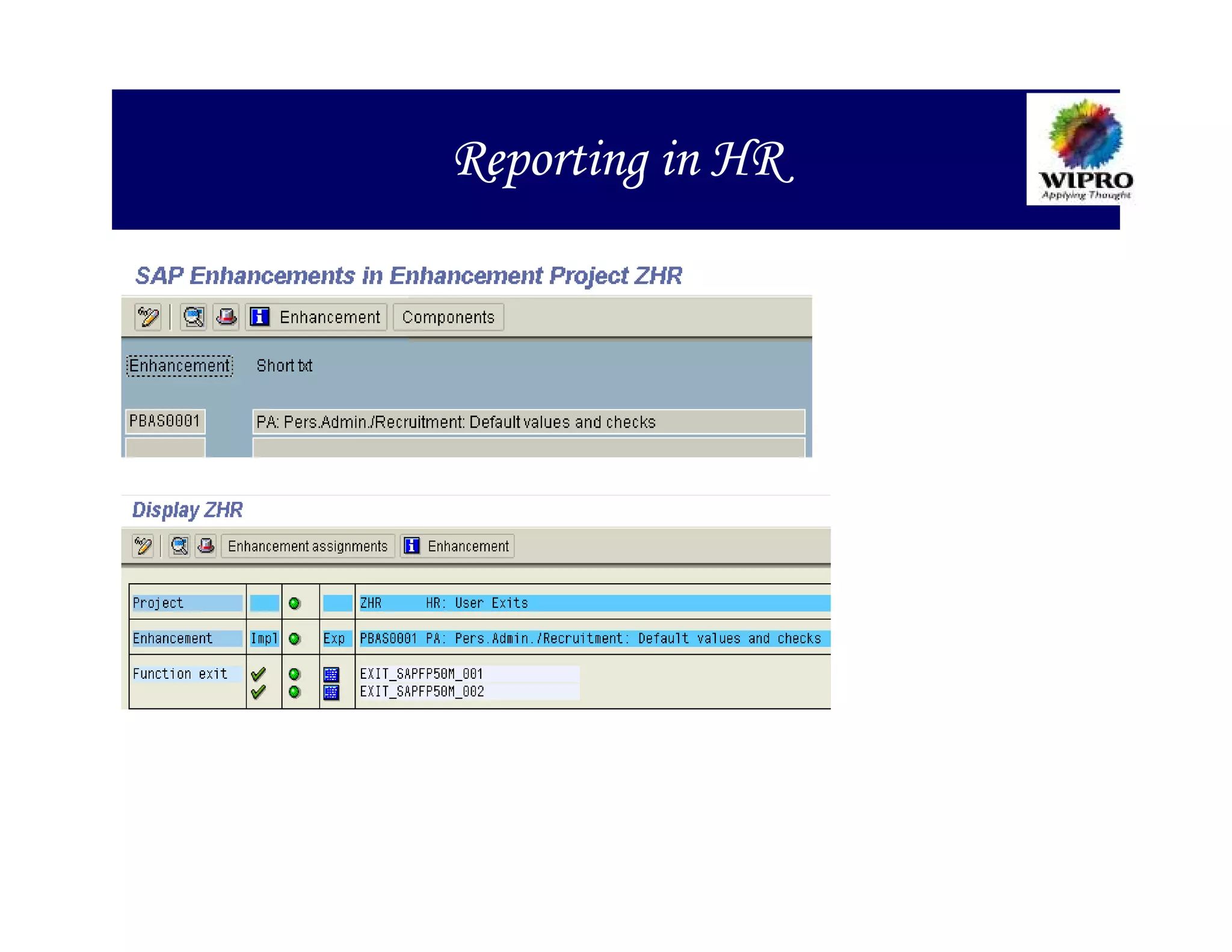 Reporting in HR
 