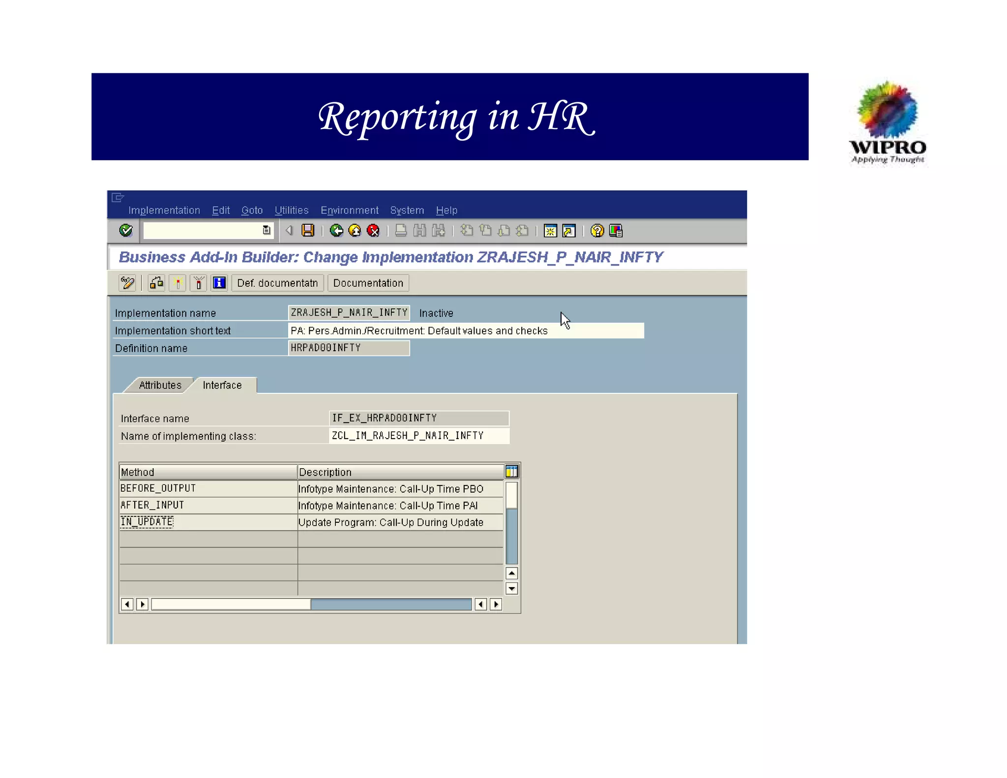 Reporting in HR
 