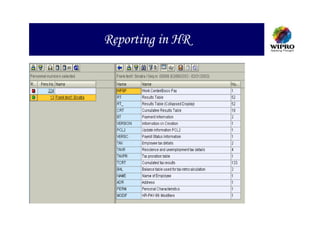 Reporting in HR
 