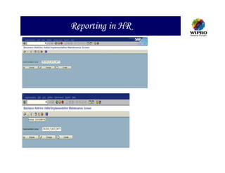 Reporting in HR
 