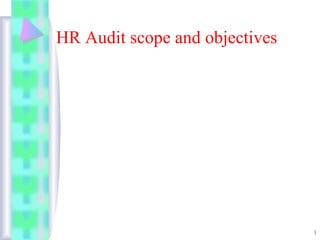 HR Audit scope and objectives




                                1
 
