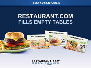RESTAURANT.COM
FILLS EMPTY TABLES
 