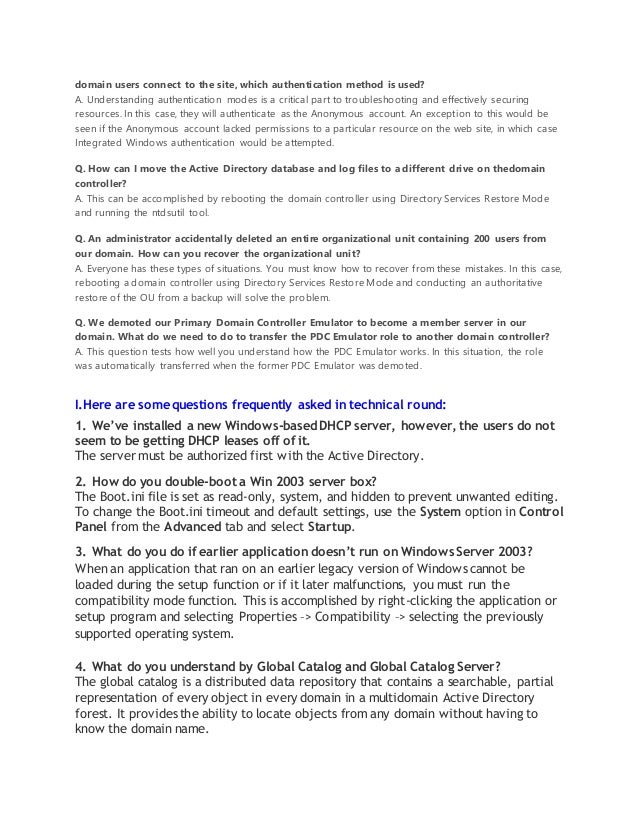 systems administrator interview questions