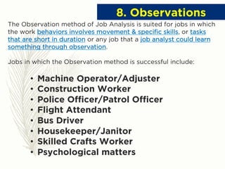 Job Task Observation HR - Job Analysis | PPT