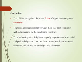 Concluding Rights Human Rights- Unit wise Jurisprudence of Human Rights Its nature ...