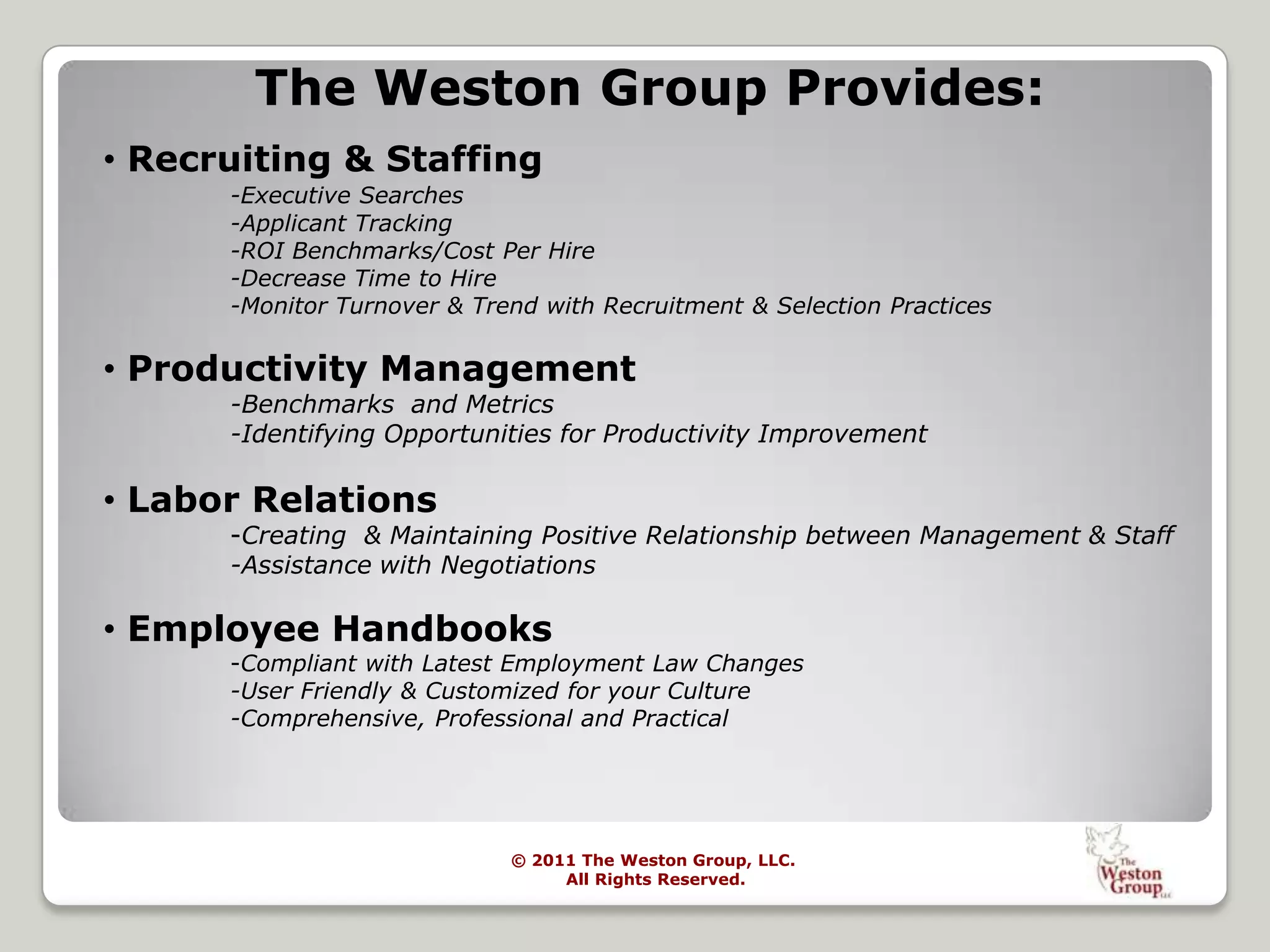 Labor & Employee Relations