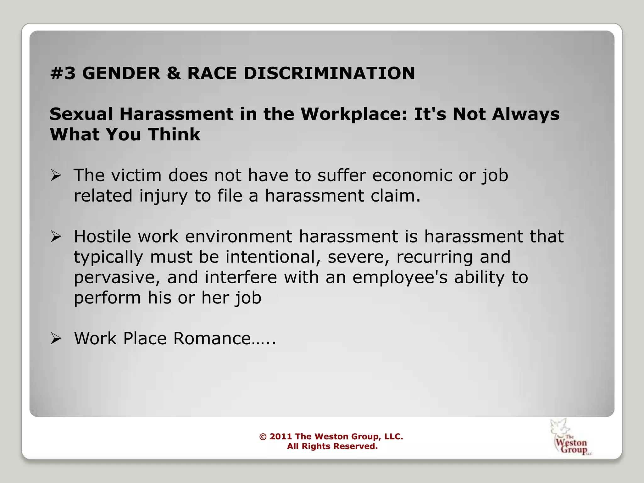 Behavioral Based InterviewingFACTPrevious performance is the best indicator of future performance55% predictive of future on-the job behavior vs. traditional interviewing provides only 10% prediction