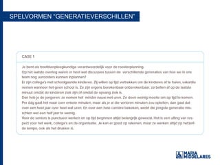 SPELVORMEN “GENERATIEVERSCHILLEN”
 