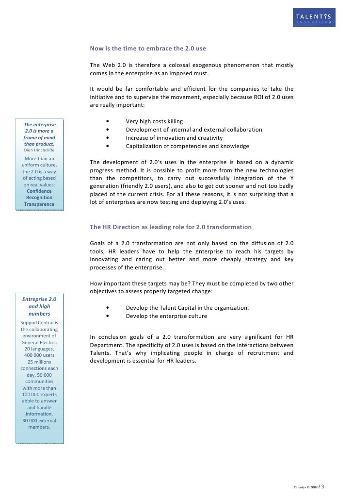 Hr 2.0 Executive Summary