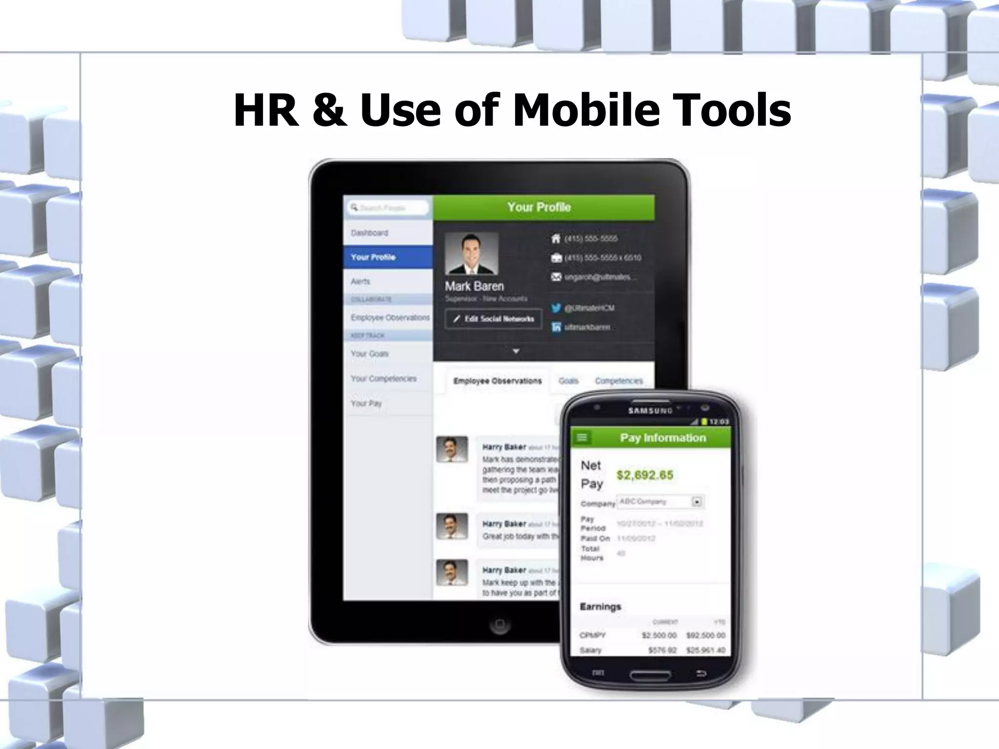HR & Use of Mobile Tools

 