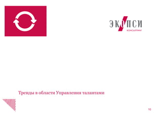 10
Тренды в области Управления талантами
 