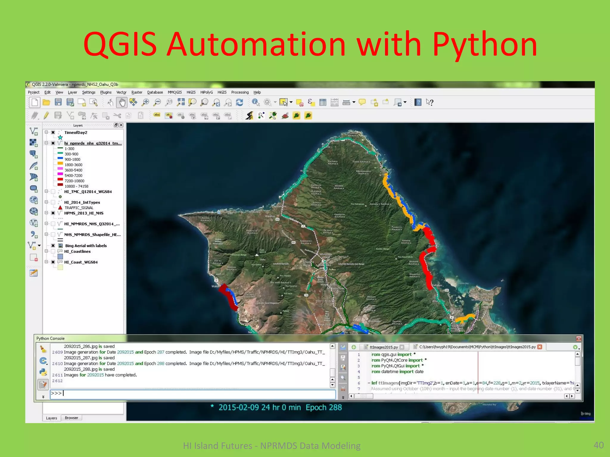 QGIS Automation with Python
40HI Island Futures - NPRMDS Data Modeling
 