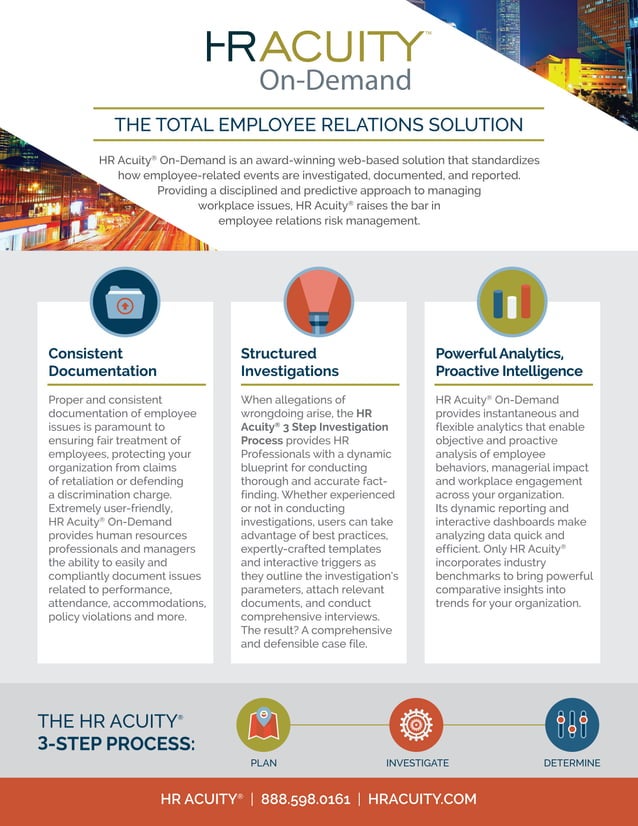 HR Acuity On-Demand: The Total Employee Relations Solution | PDF