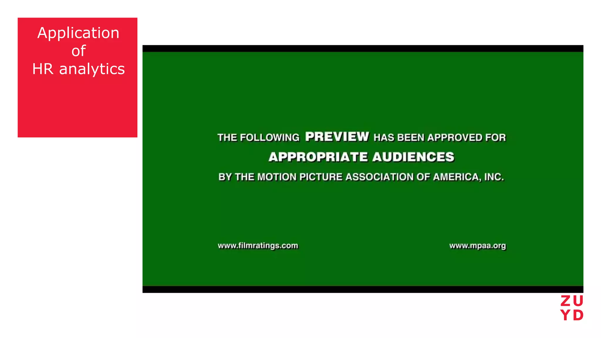 Application
of
HR analytics
 