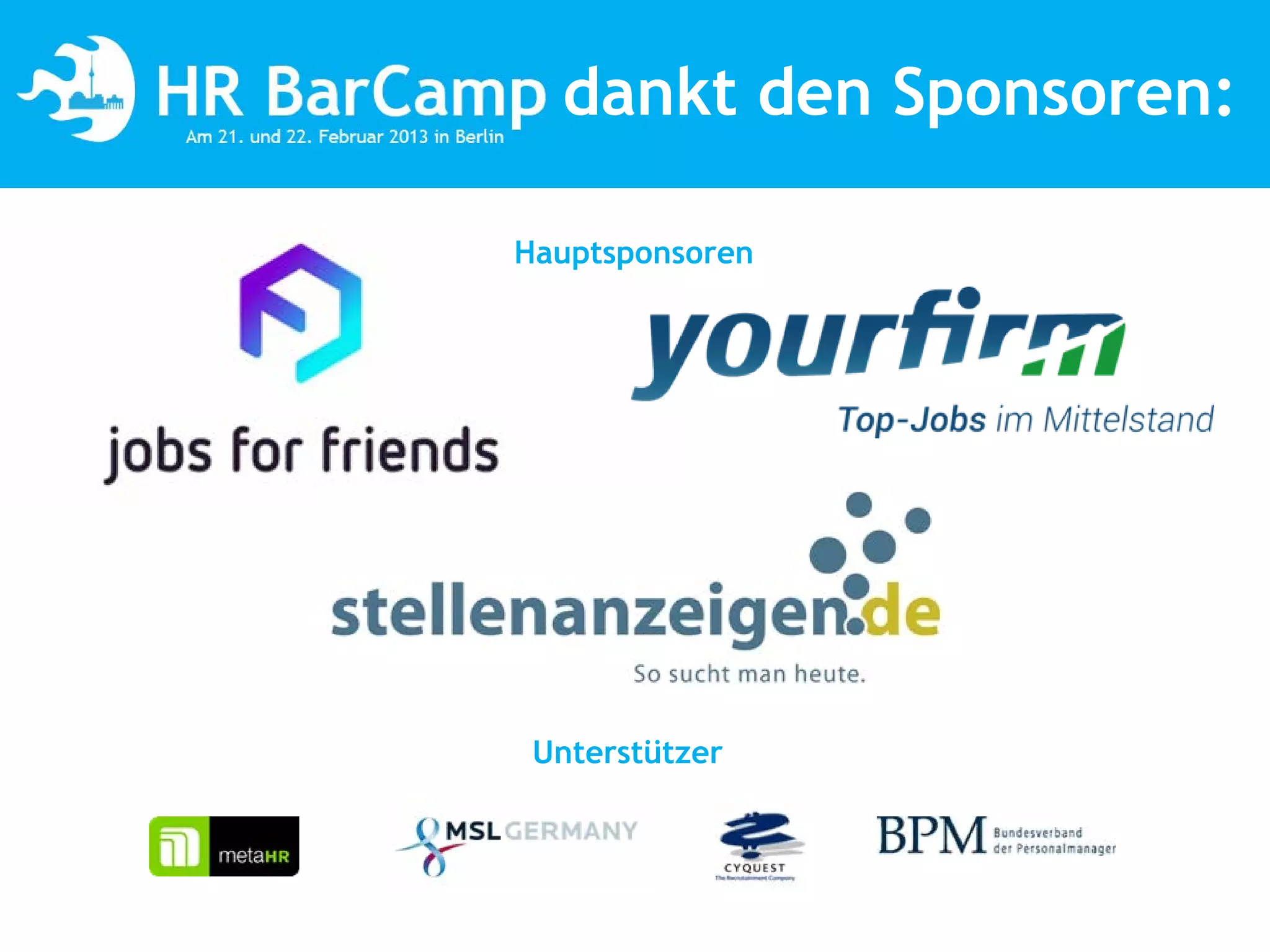 dankt den Sponsoren:

Hauptsponsoren




 Unterstützer
 