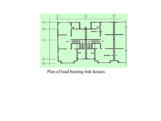 Plan of load bearing link houses
 