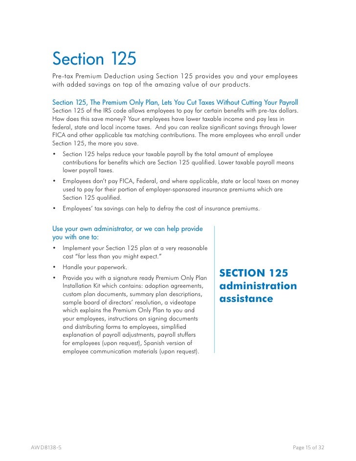 section 125 plan document awd overview section 125 plan document awd overview