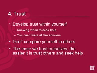 CBT + Mindfulness CBT = modifying  perception  beliefs and thoughts judgment Mindfulness = being more aware more often less interested in thought content focus on arising and ceasing of thought (DPW3= GTH) 
