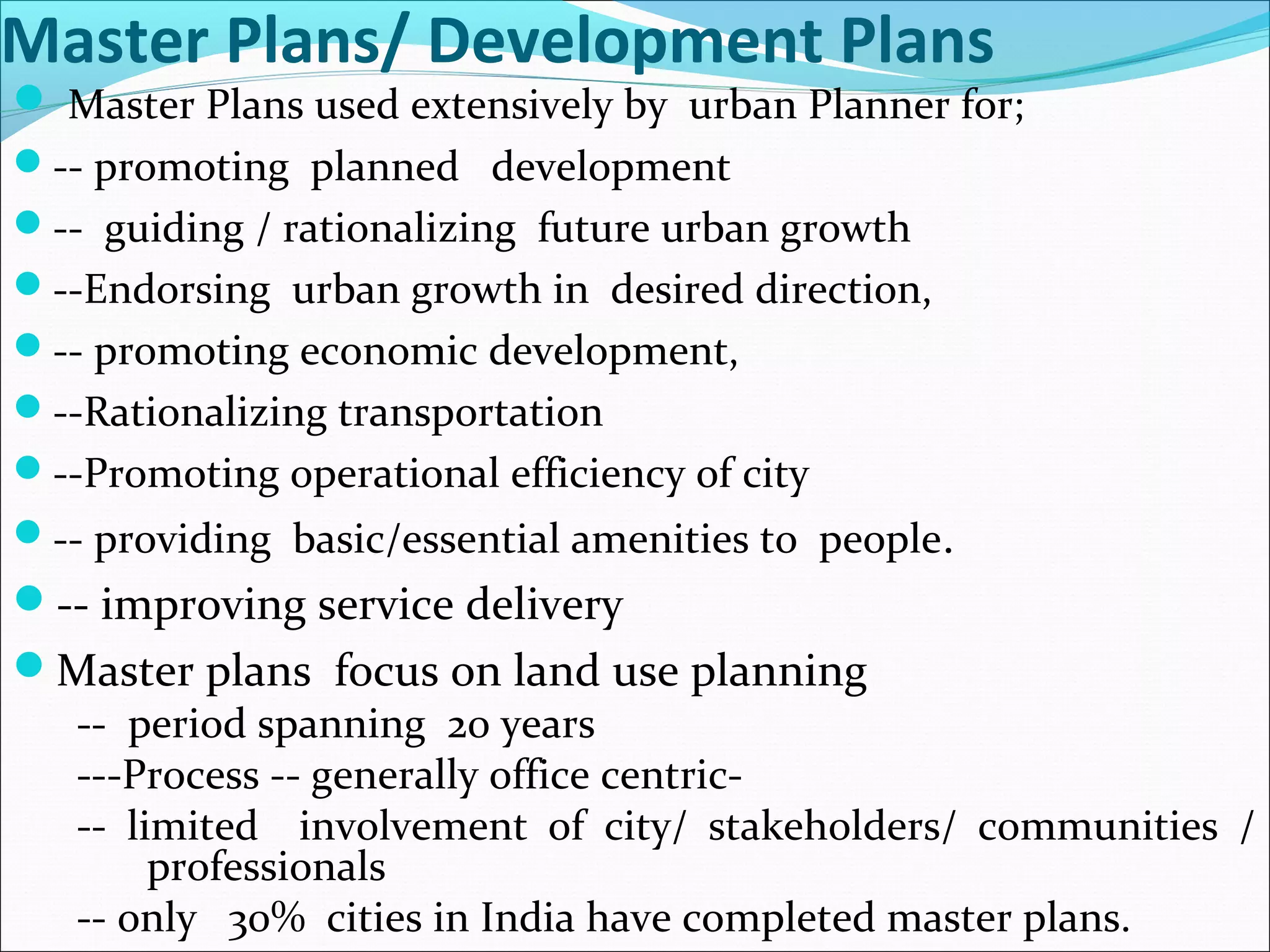 Role and Importance of master plan | PPT