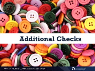 Additional Checks
 
