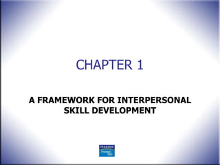 CHAPTER 1 A FRAMEWORK FOR INTERPERSONAL SKILL DEVELOPMENT 