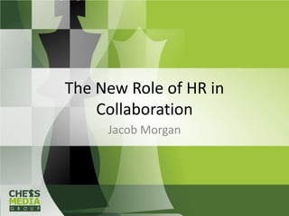 The New Role of HR in
    Collaboration
     Jacob Morgan
 