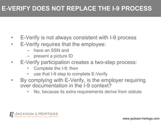 I-9 & E Verify Presentation | PPT