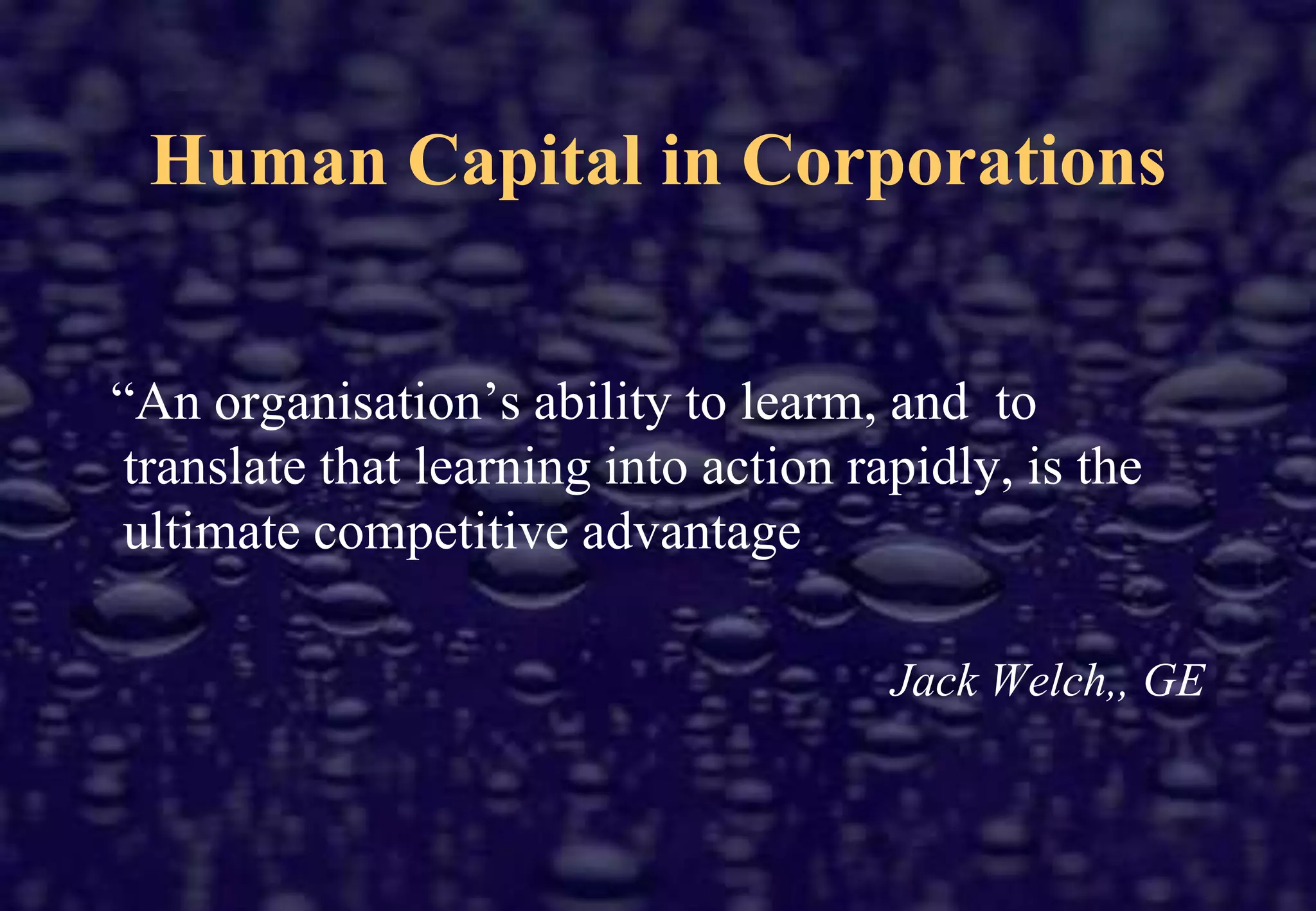 Building intellectual capital