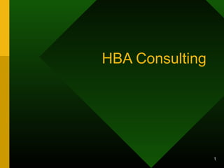1
HBA Consulting
 