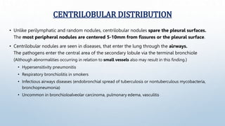 Centrilobular Nodules: Differential
Diagnosis
 
