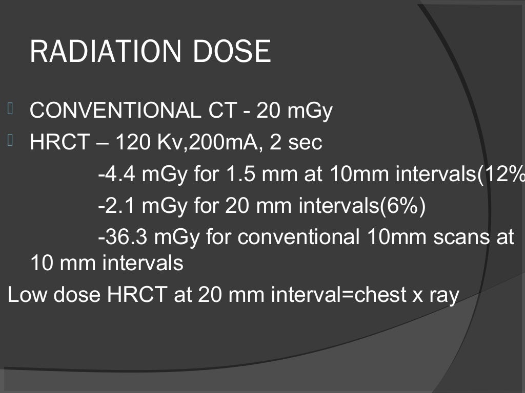Hrct chest technique and interpretation