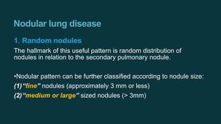 Radiological Approach To Diffuse Lung Diseases | PPTX