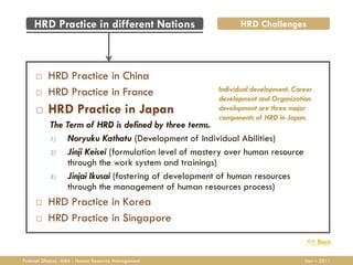 HRD Practice in different Nations                        HRD Challenges




         HRD Practice in China
         HRD ...