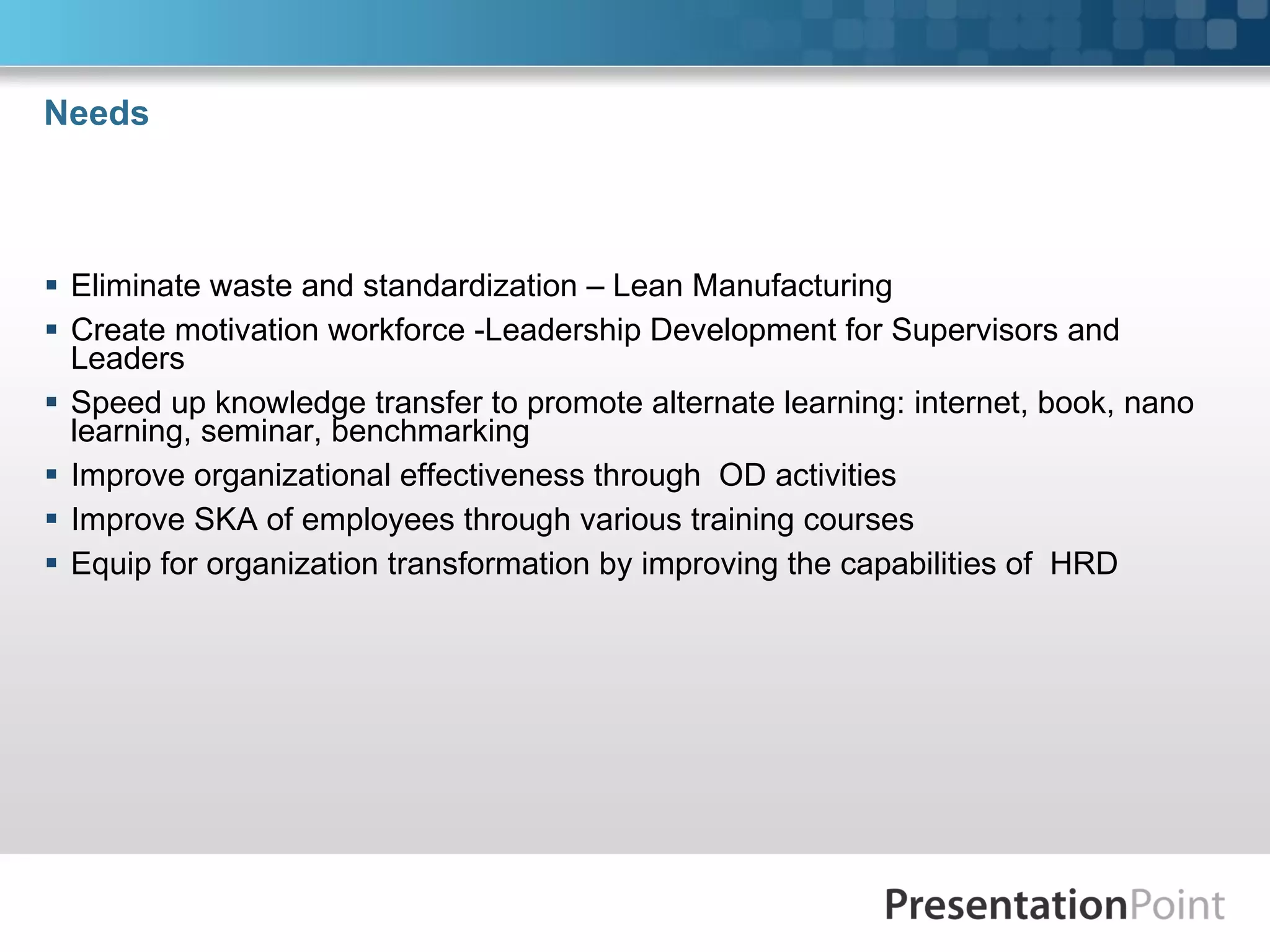 Training Department Strategies and Structure | PPT
