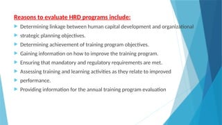 HUMAN rESOURCE dEVELOPMENT tOPICS LIKE tRAINING | PPTX