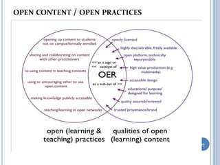 OPEN CONTENT / OPEN PRACTICES
17
 