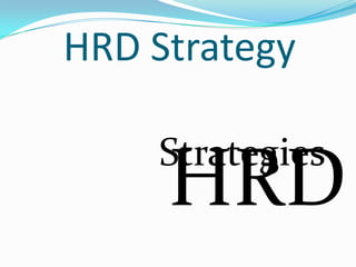 HRD Strategy
Strategies
HRD
 