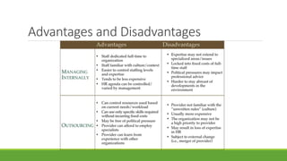 Advantages and Disadvantages
 