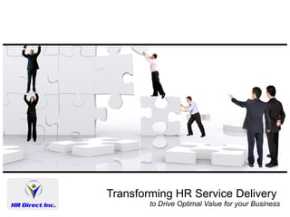 Transforming HR Service Delivery  to Drive Optimal Value for your Business 