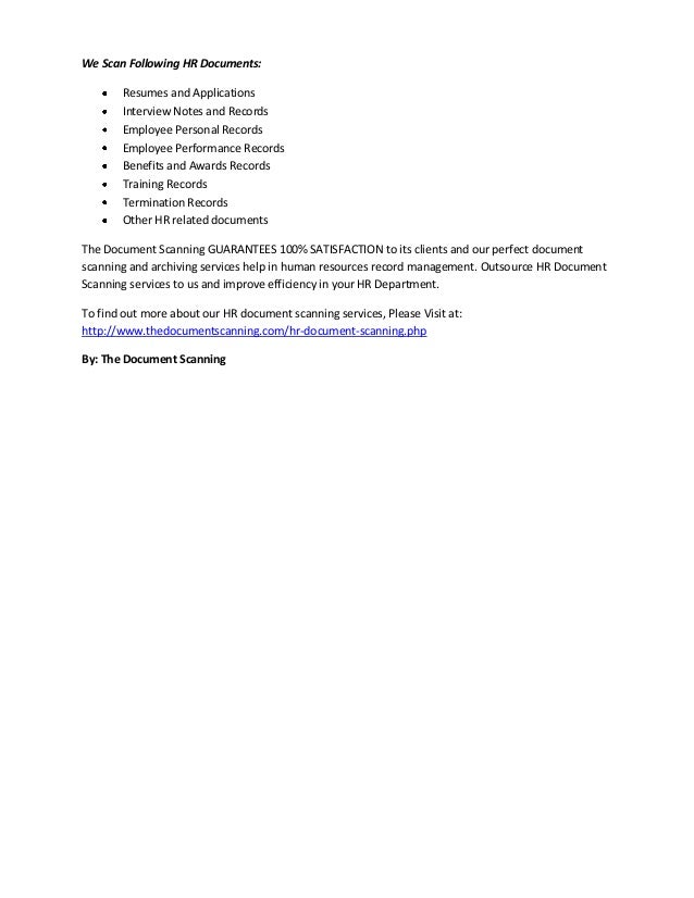 human resource documents