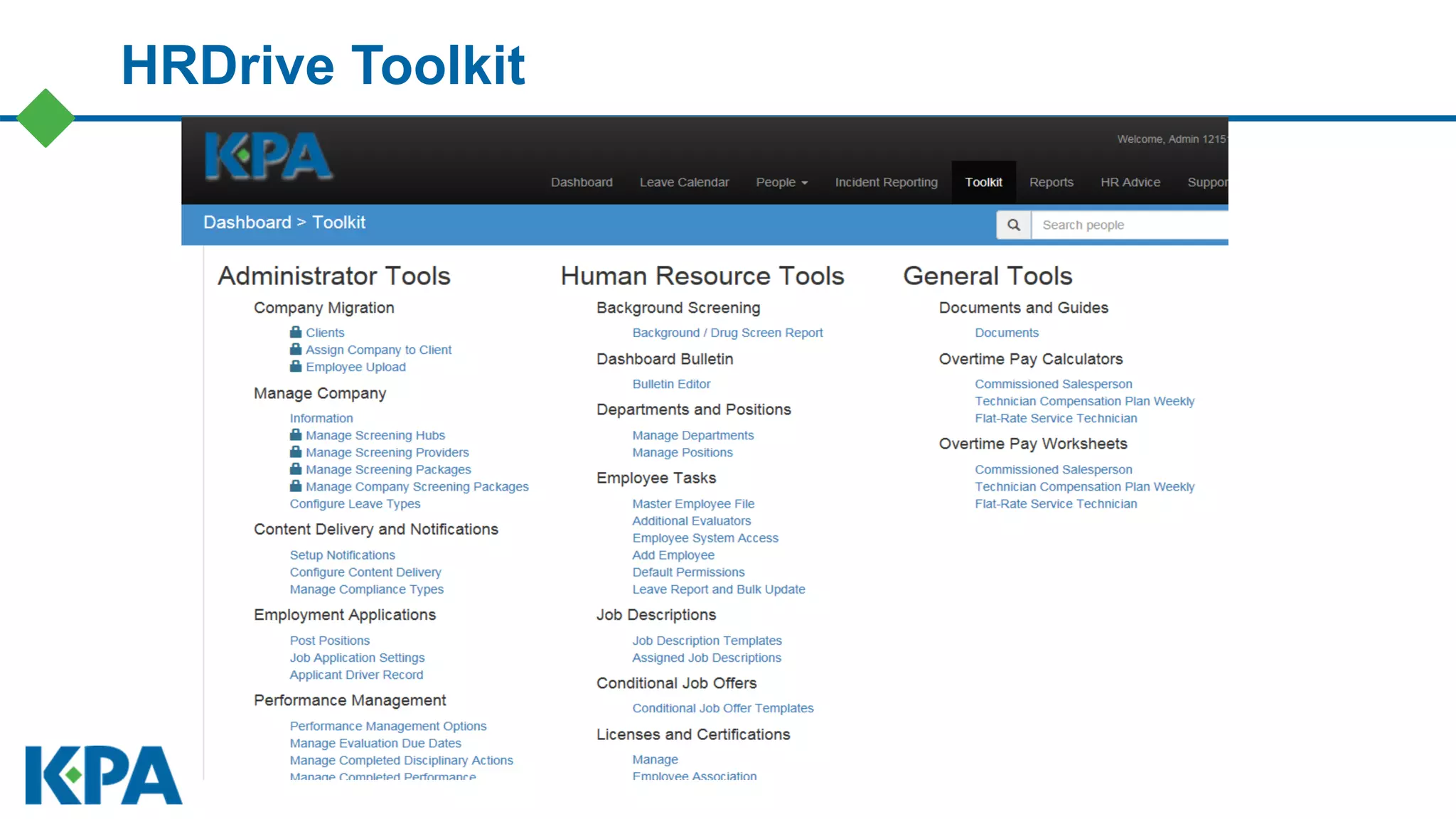 HRDrive Toolkit
 