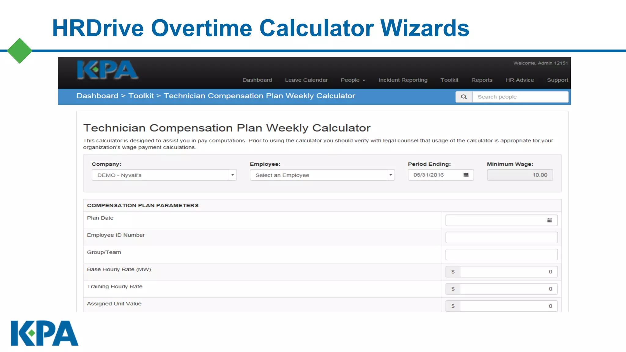 HRDrive Overtime Calculator Wizards
 
