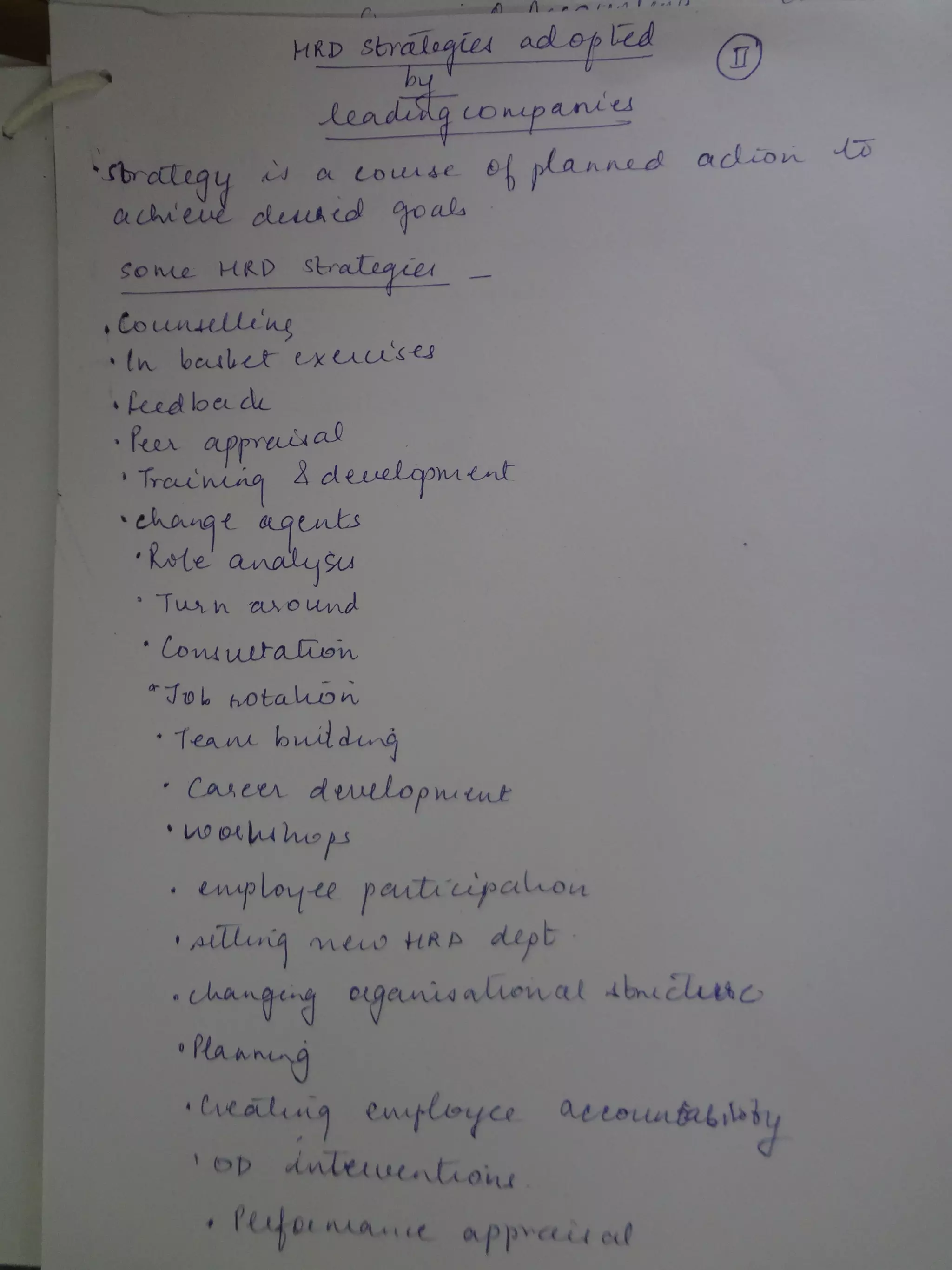 Hrd strategies and system