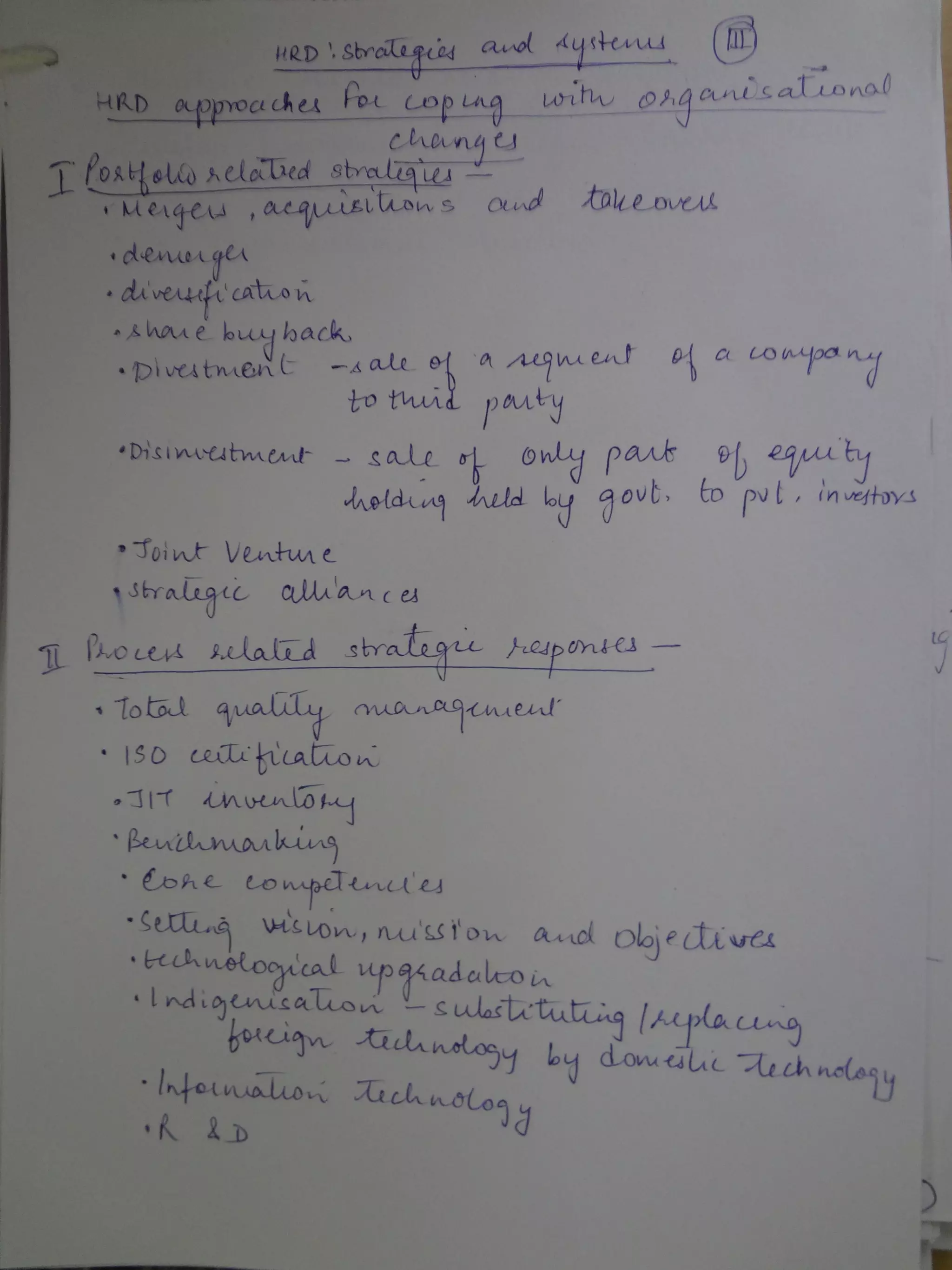 Hrd strategies and system