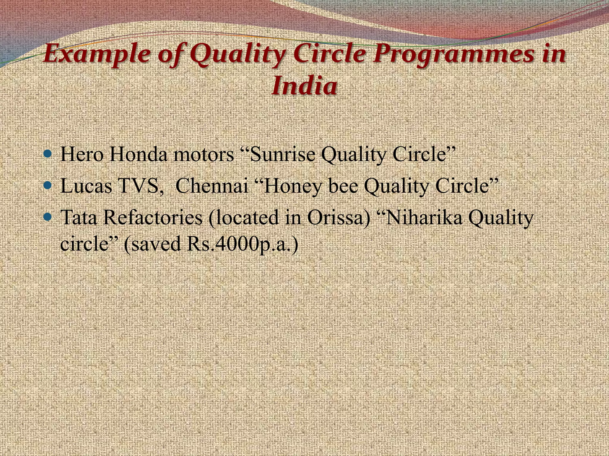 Leader is responsible for the effective performance of his circle.