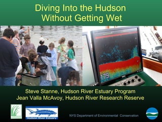 Diving Into the Hudson  Without Getting Wet Steve Stanne, Hudson River Estuary Program Jean Valla McAvoy, Hudson River Research Reserve 