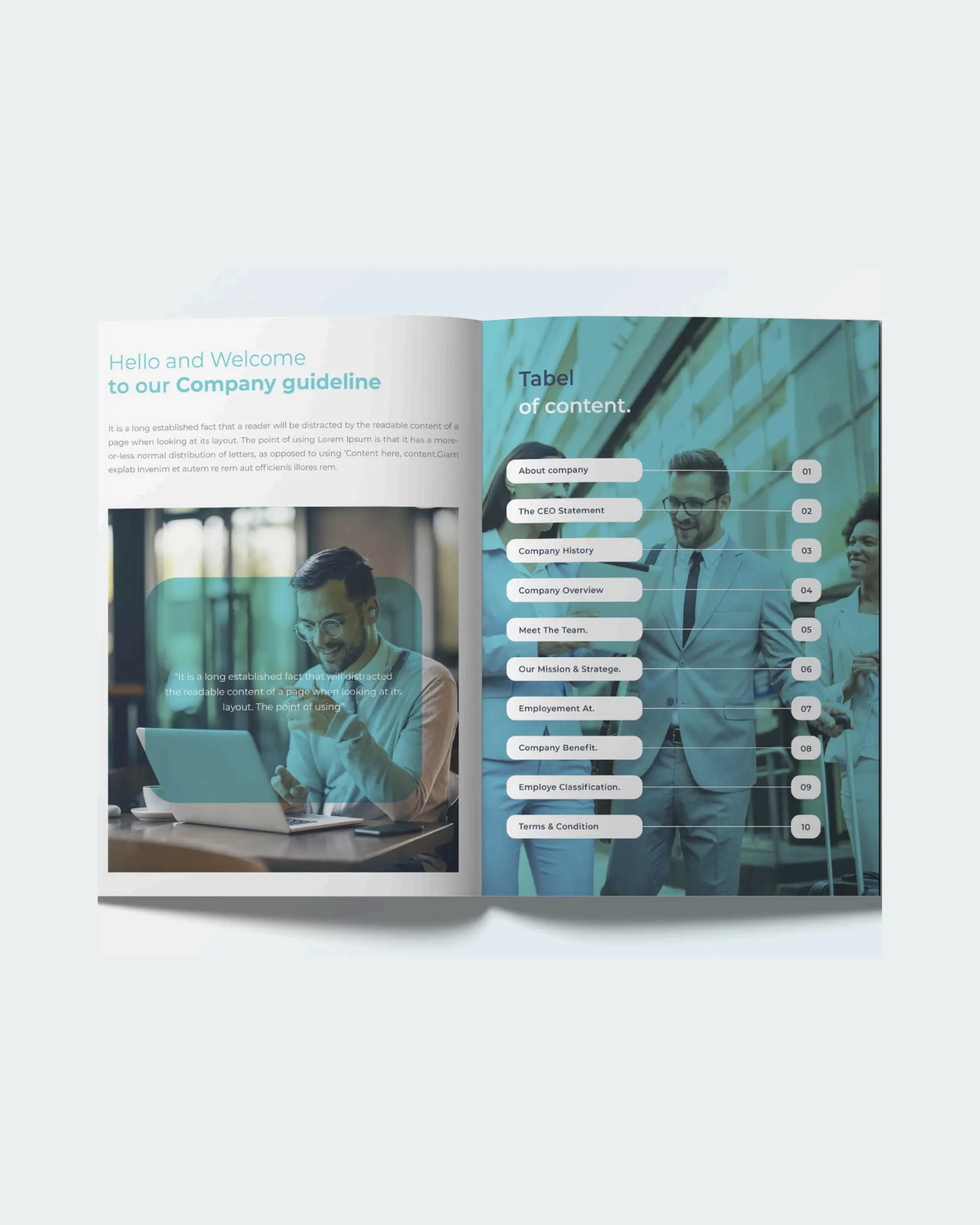 HR Employee Handbook Template | Graphypix | PDF